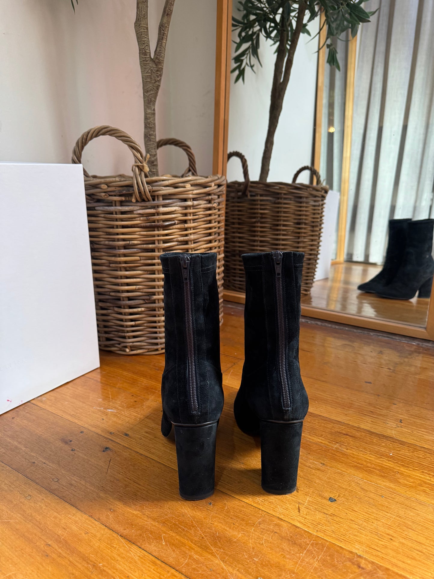 Scanlan Theodore Dark Navy Suede Boots - Size 38