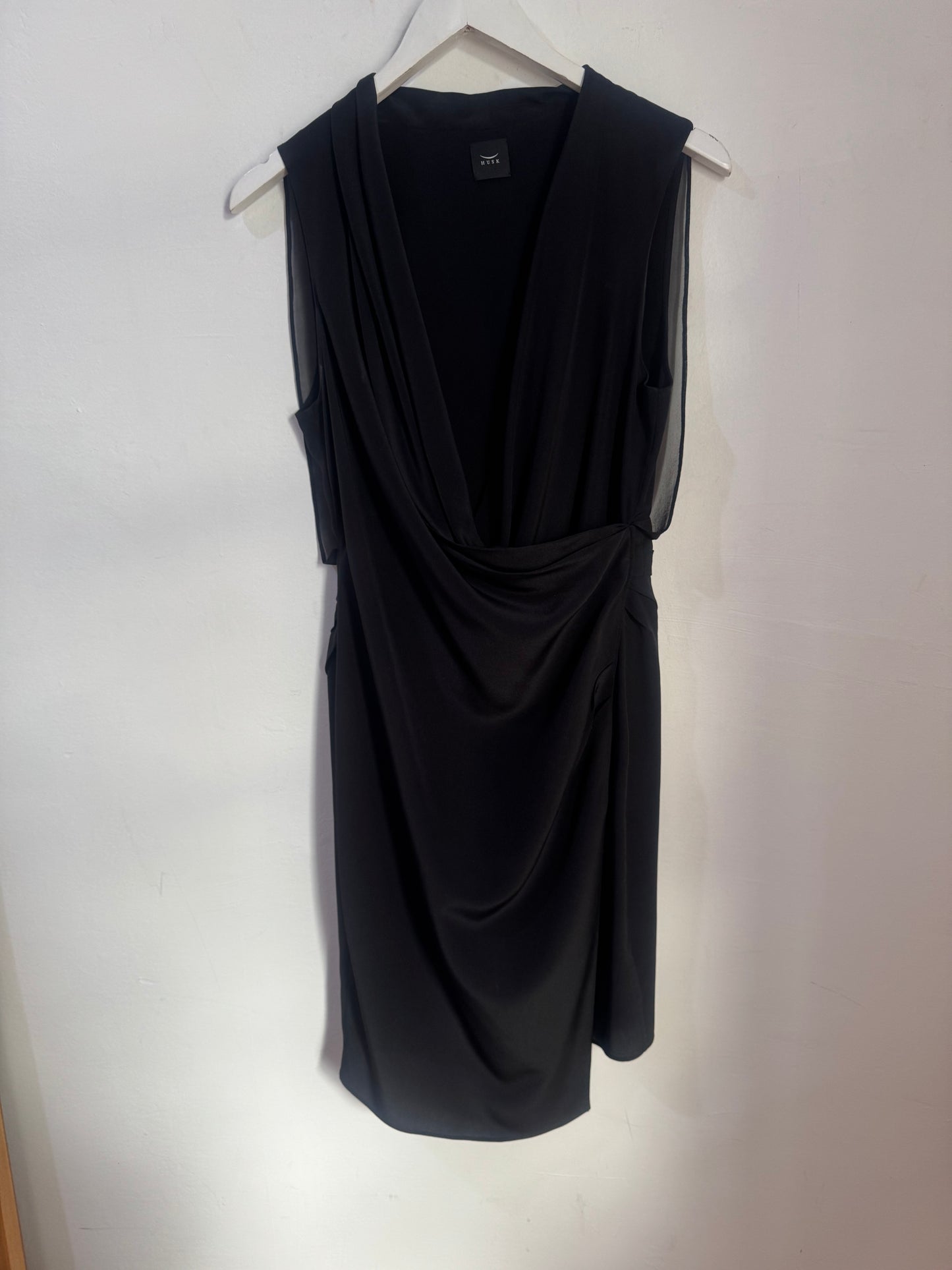 Husk Silk Drape Dress - Size 2