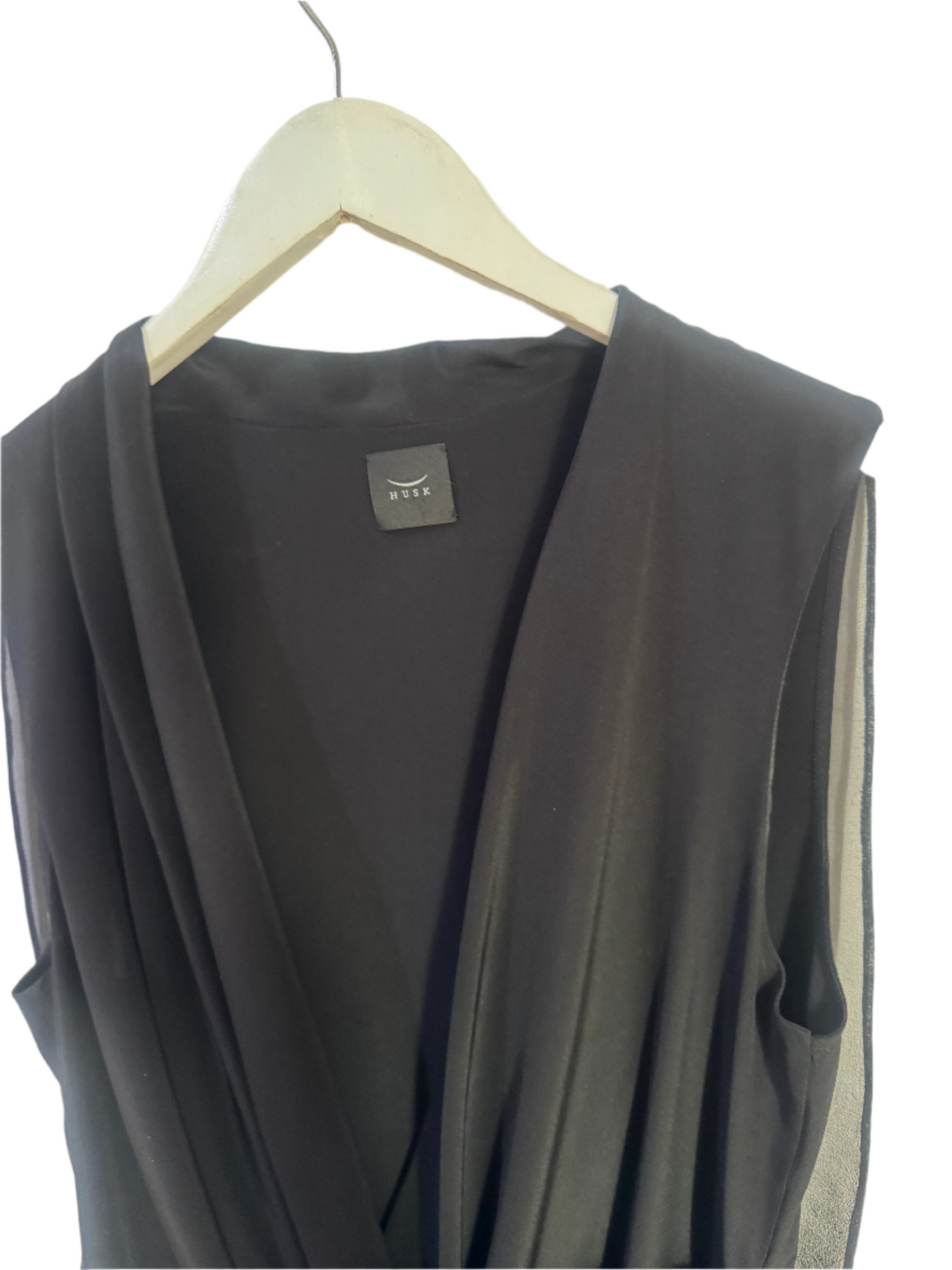 Husk Silk Drape Dress - Size 2