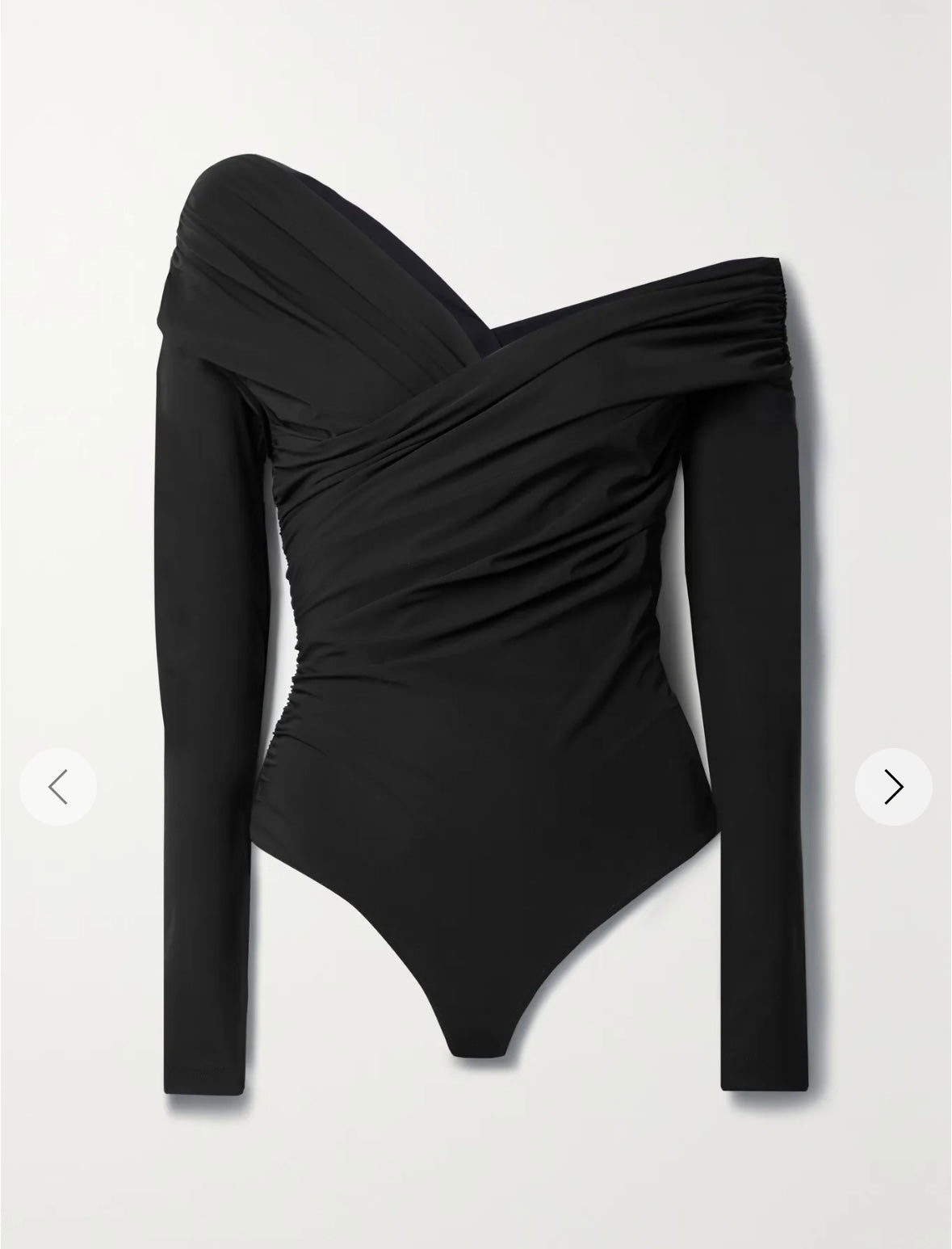 Goldsign Fonteyn One Shoulder Black Body Suit - Size M