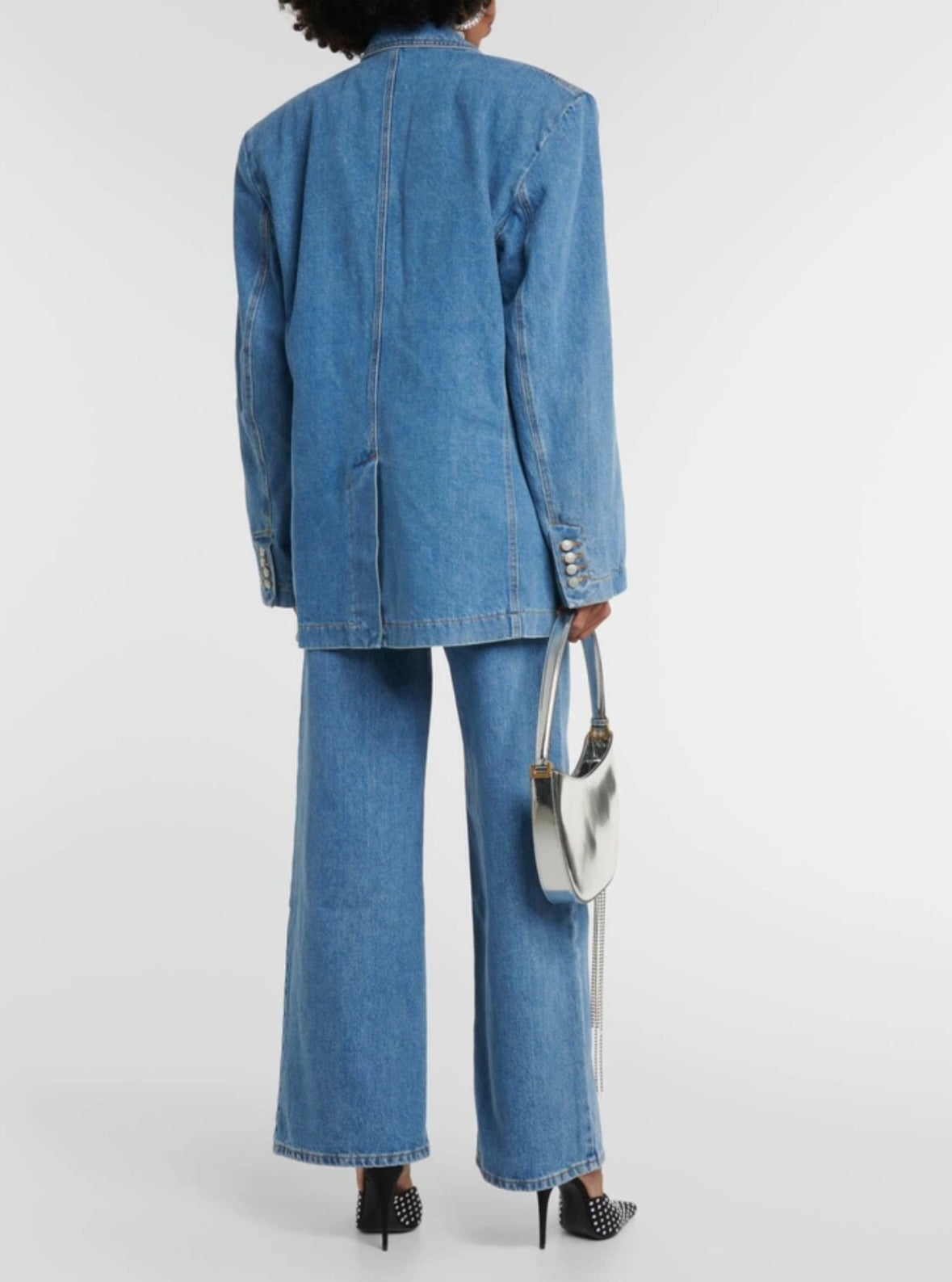 Magda Butrym Denim Oversized Blazer - Size 34 (Like New)