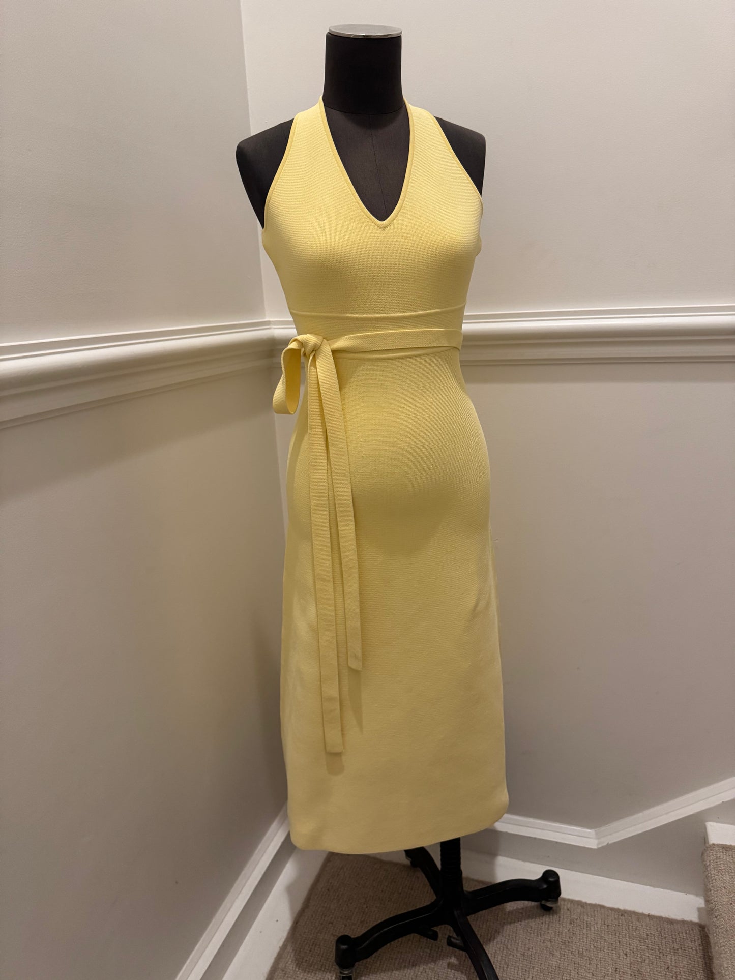 Scanlan Theodore Crepe Knit Halter Dress - Size S