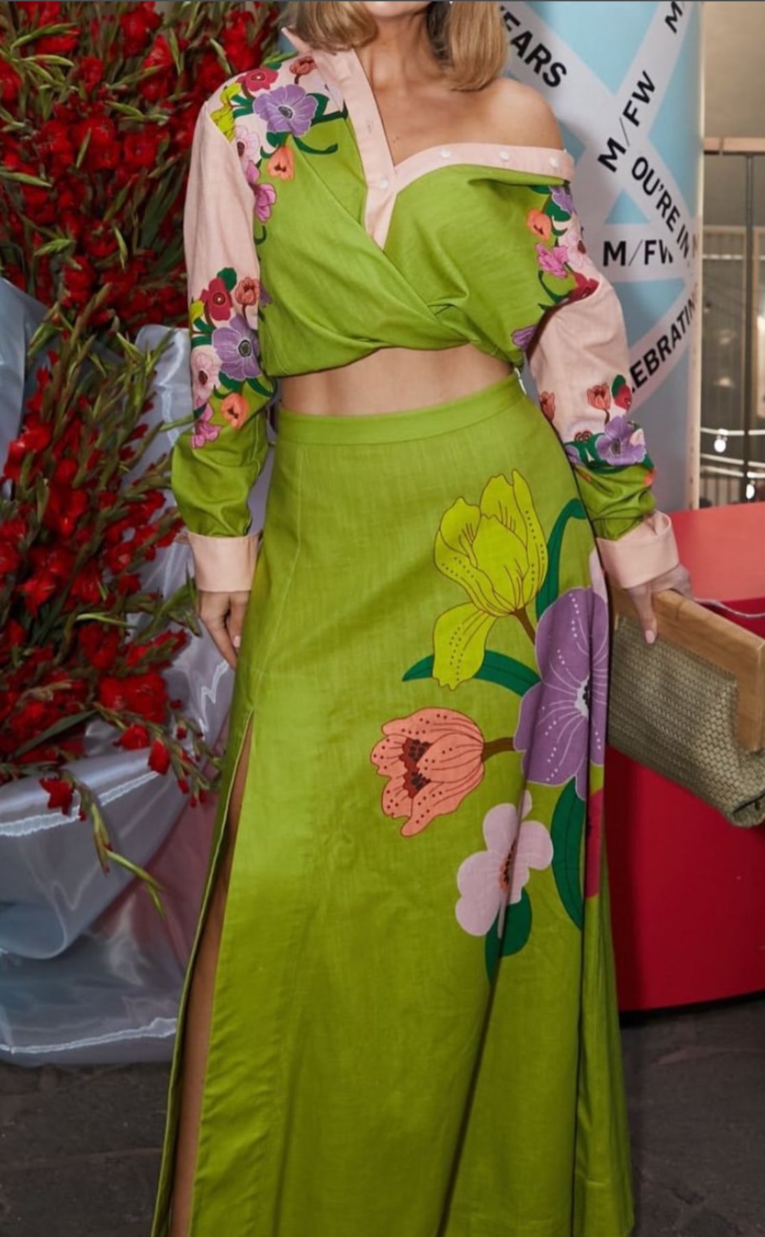 Bohemian Traders Floral Skirt & Shirt Set - Size XS (Oversized)