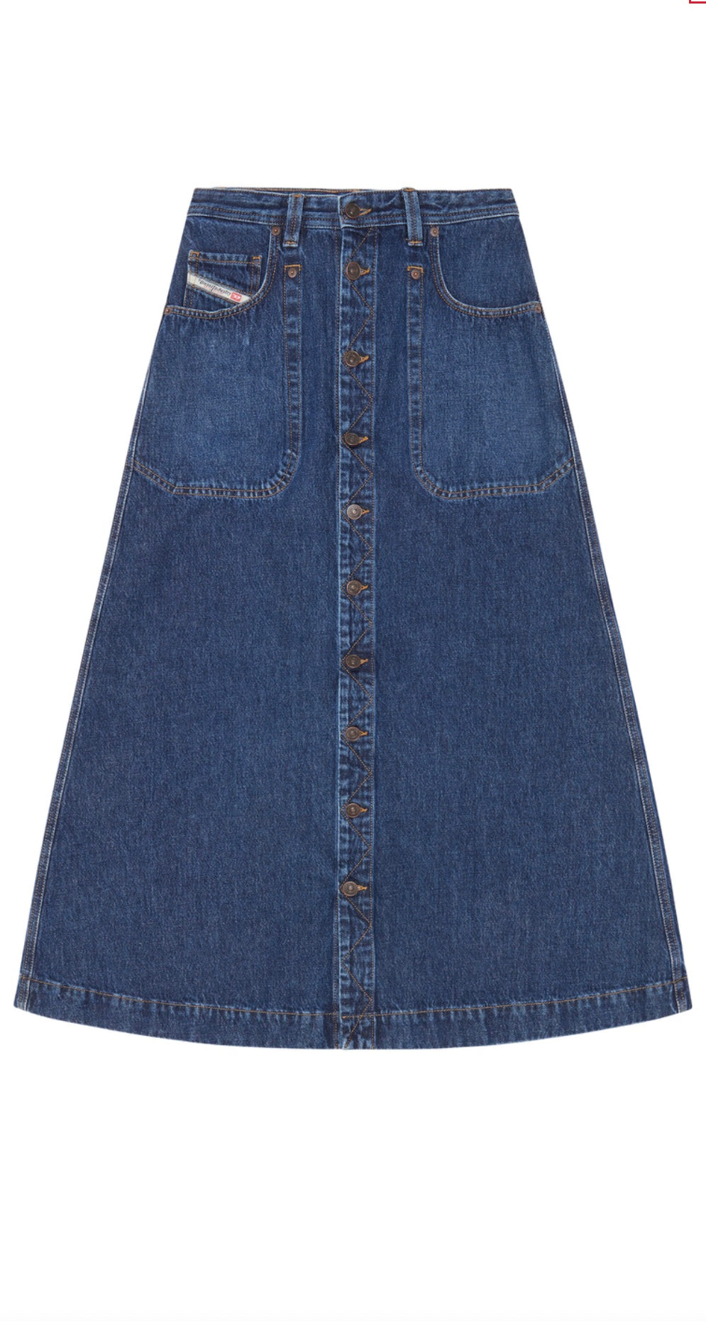 Diesel De-Albus-L A-Line Long Skirt - Size 29