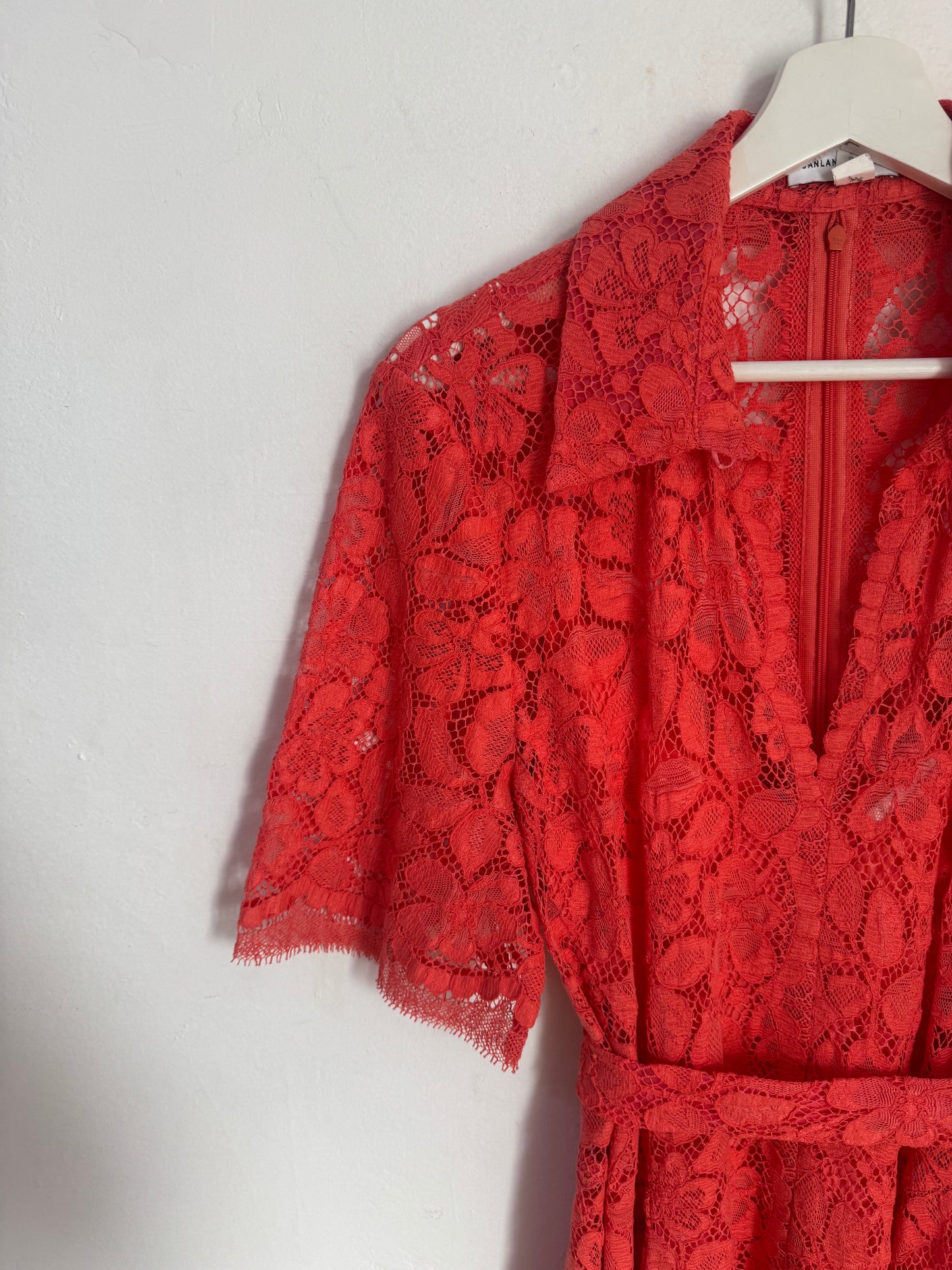 Scanlan Theodore French Lace Dress with Slip - Size 12