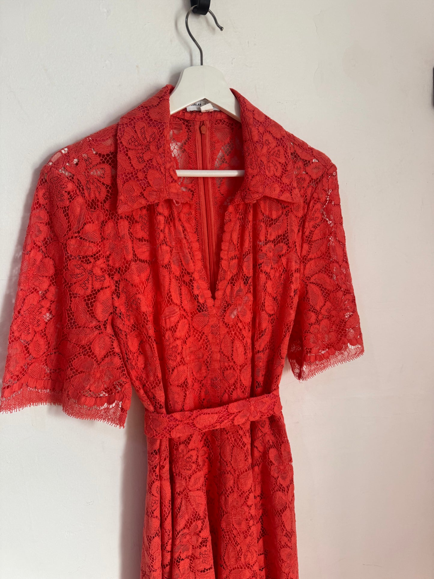 Scanlan Theodore French Lace Dress with Slip - Size 12