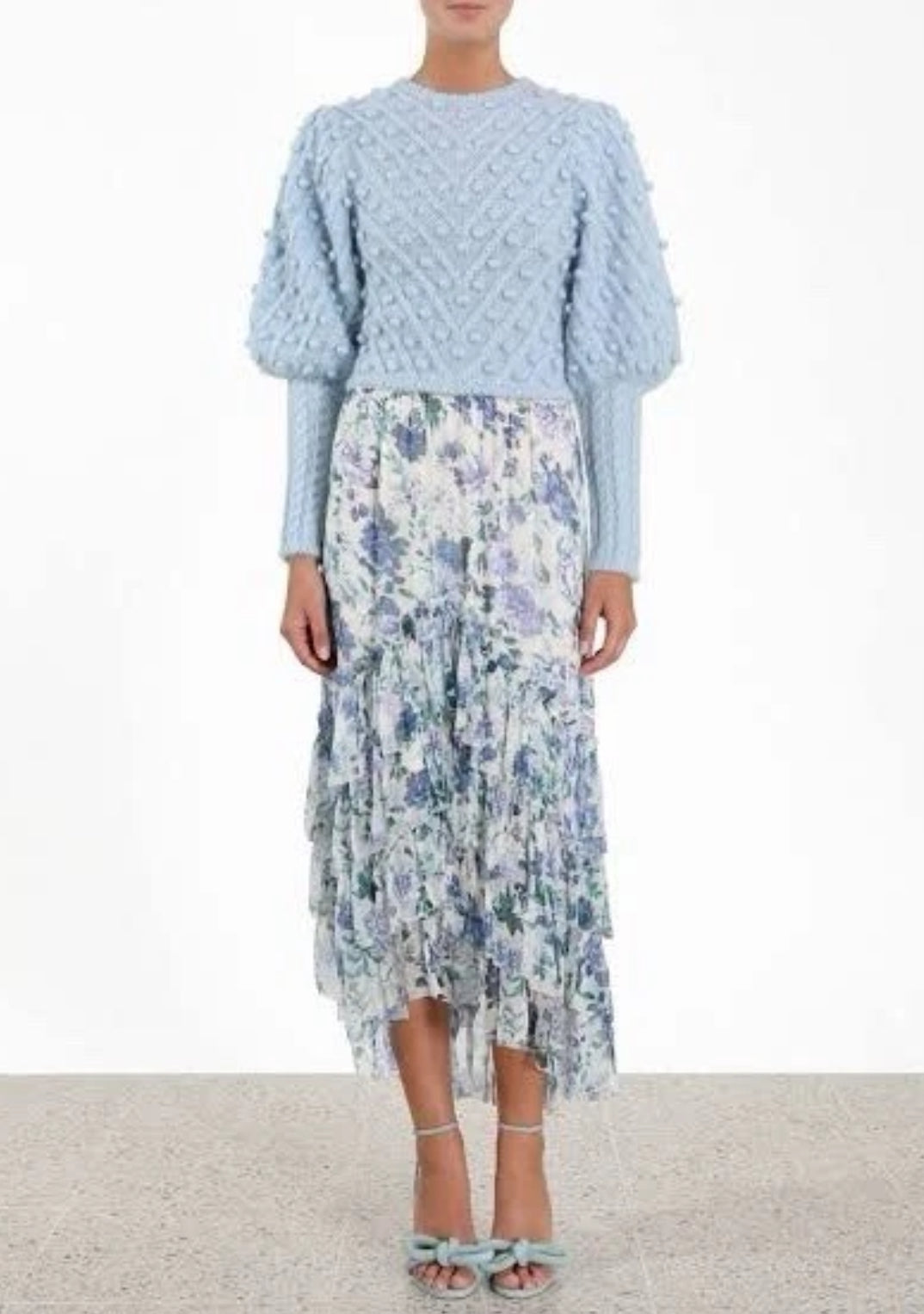 Zimmermann Moncur Chevron Silk Maxi Skirt - Size 1