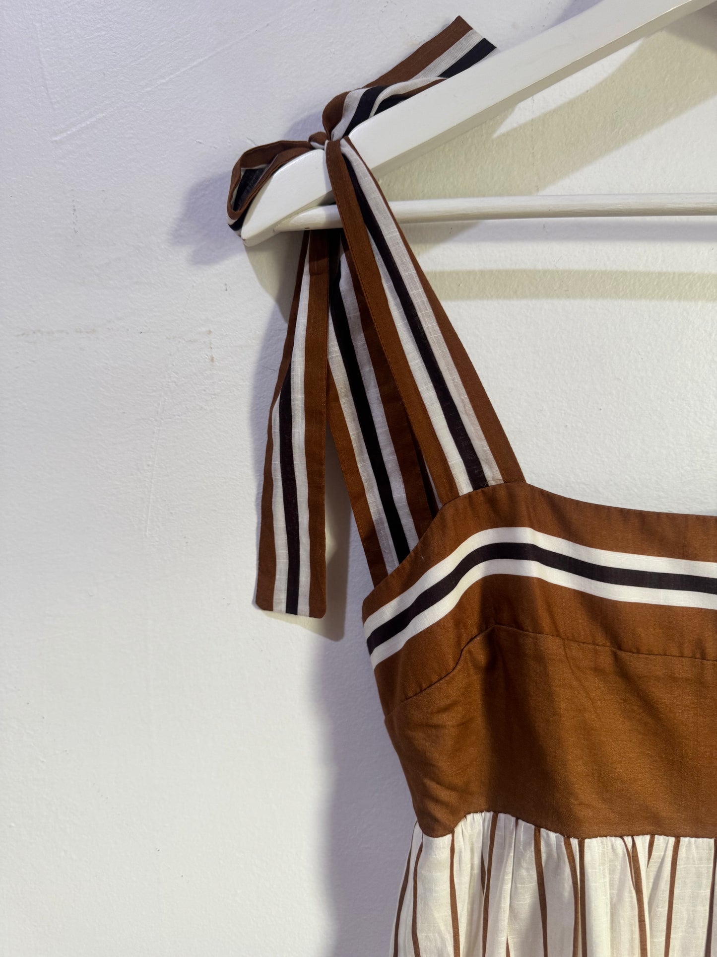 Zimmermann Veneto Tiered Stripe Tie Dress - Size 0