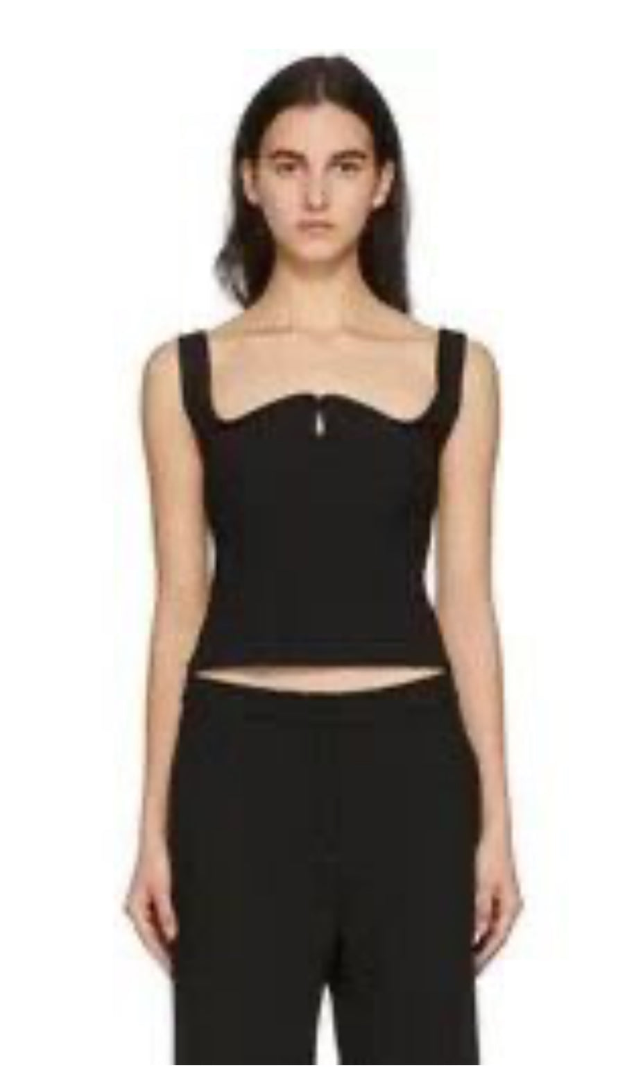 Paris Georgia Diamond Black Singlet Top - Size S