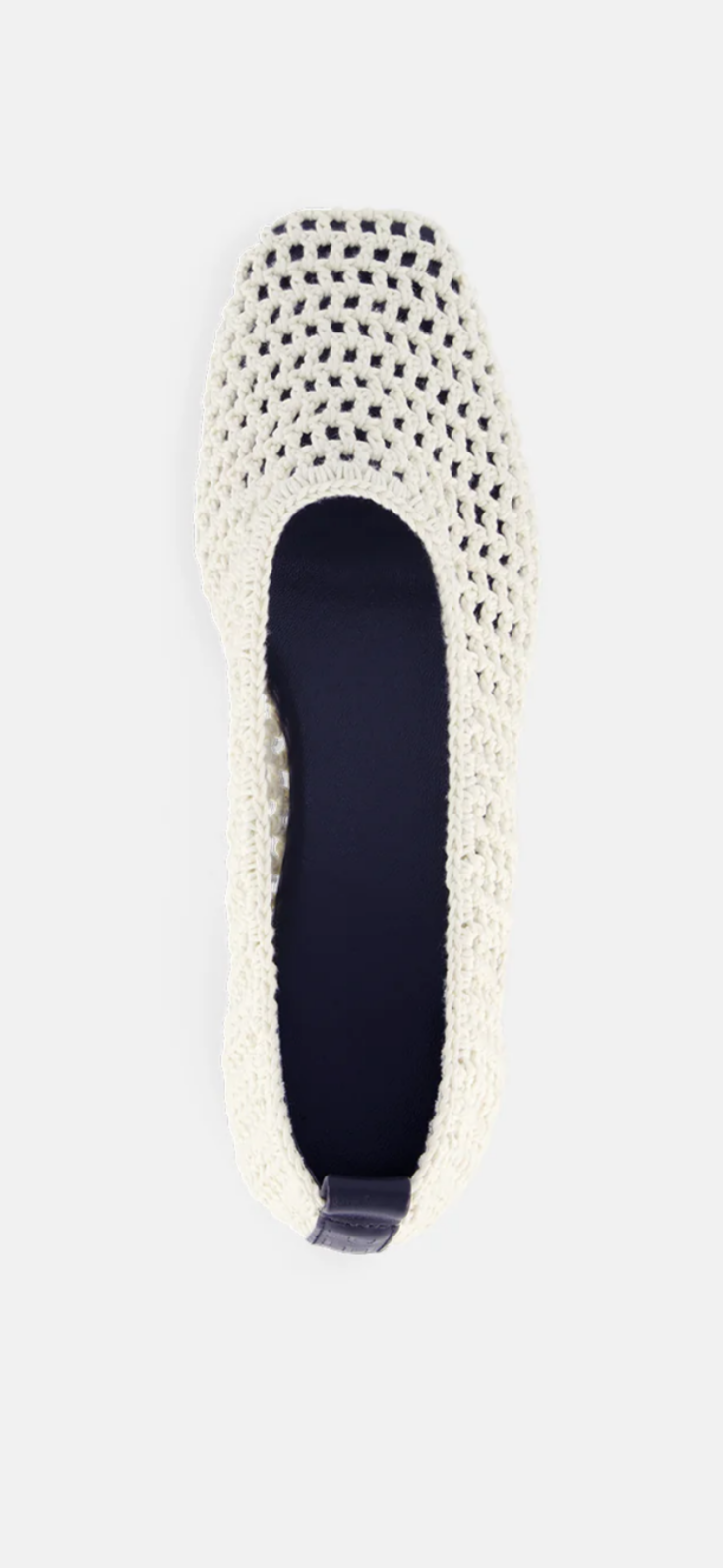 Rebe Crochet Natural Ballet Flat - Size 39 (Brand New)