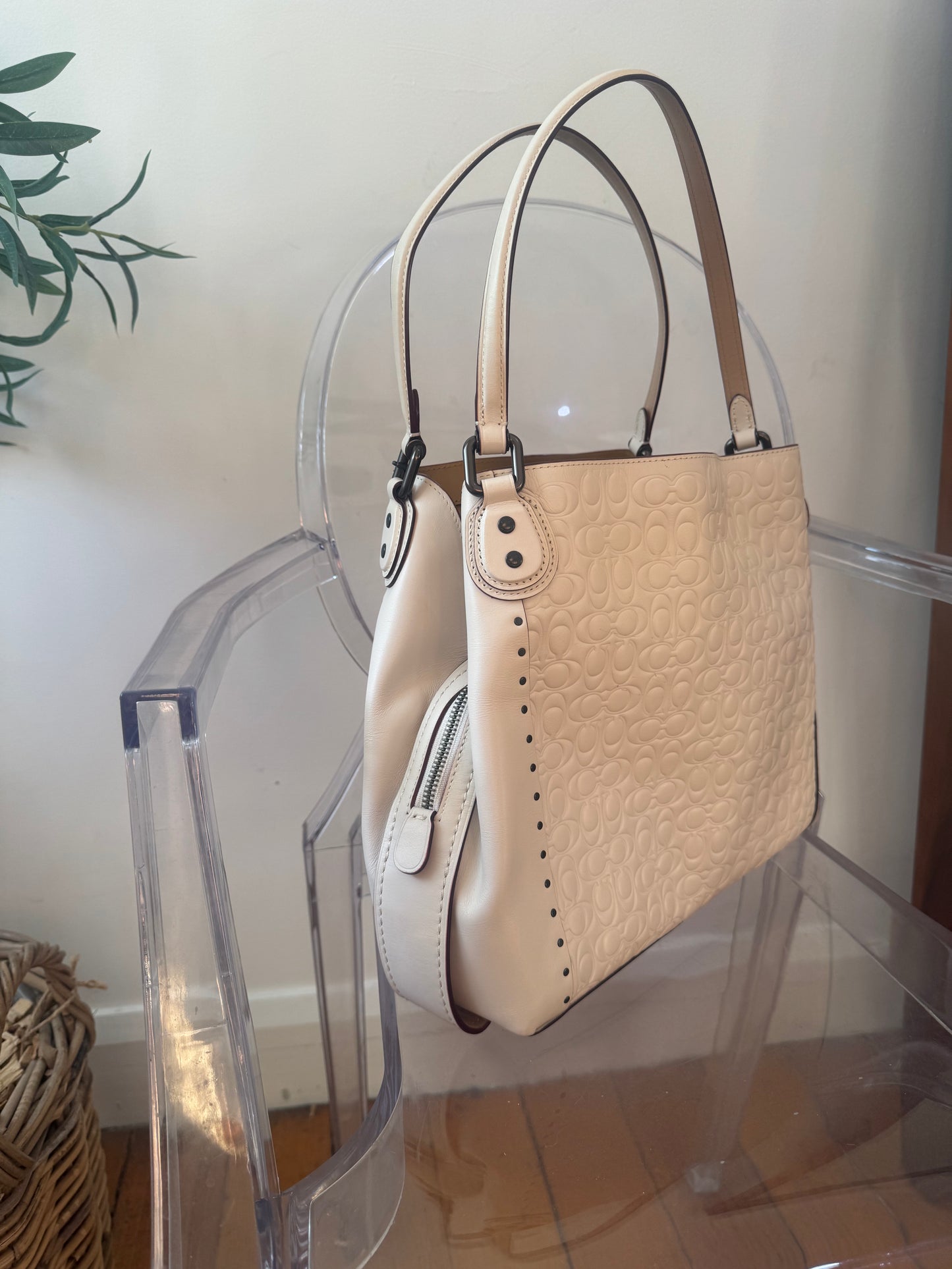 Coach Edie 31 Pebble Leather Shoulder Bag (Brand New)