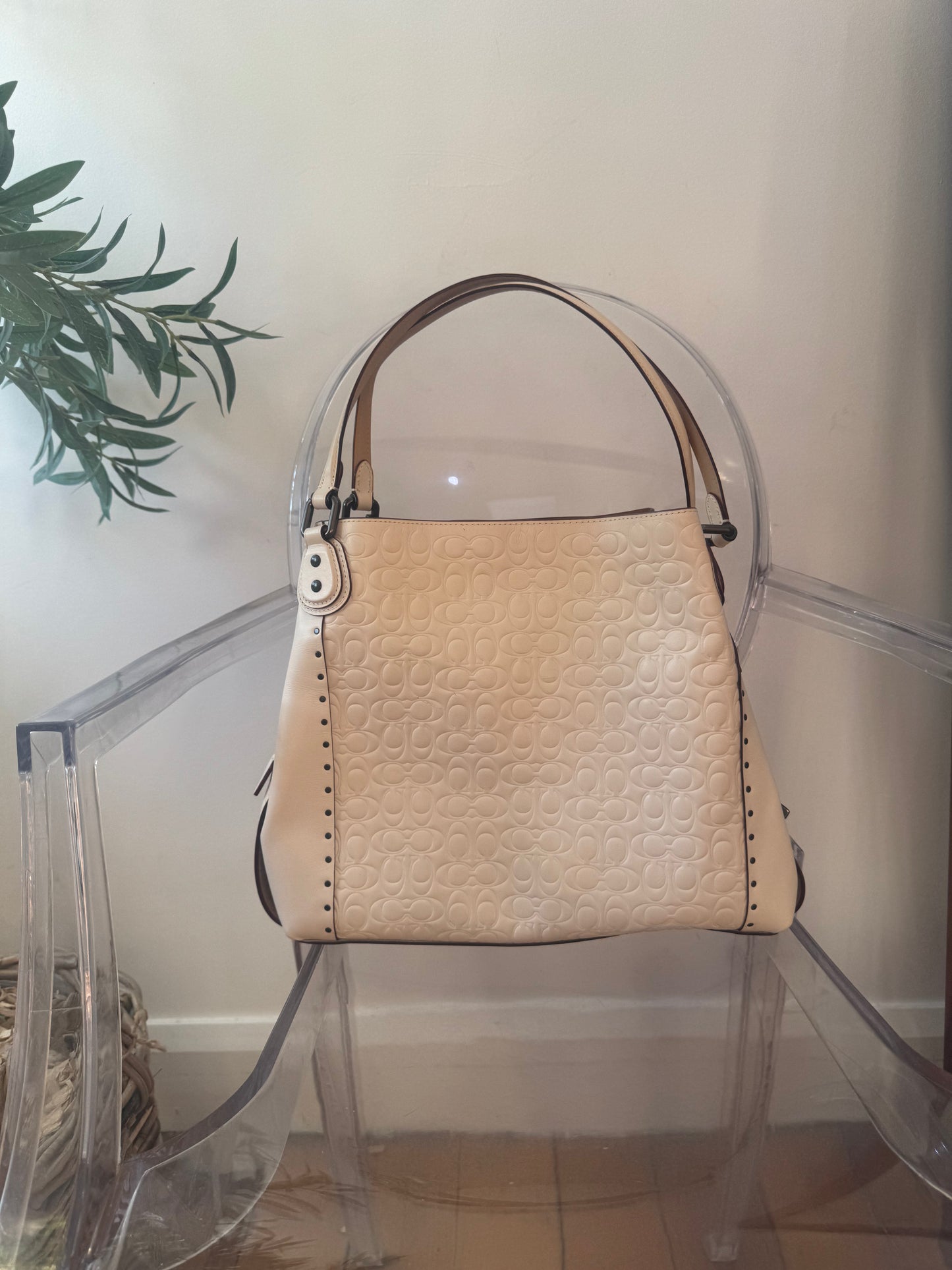 Coach Edie 31 Pebble Leather Shoulder Bag (Brand New)