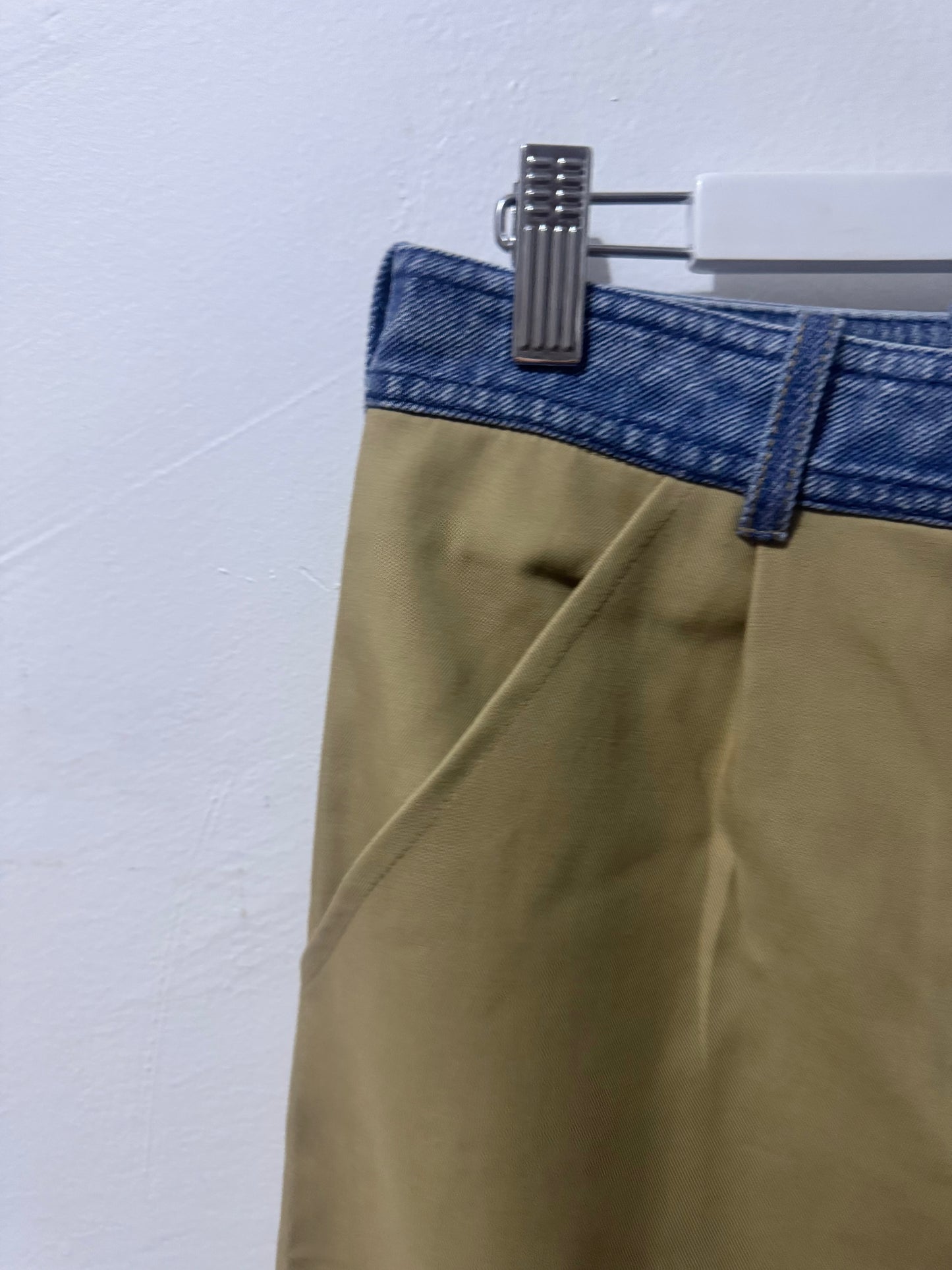 Christopher Esber Denim and Gabardine Wide Pants - Size S