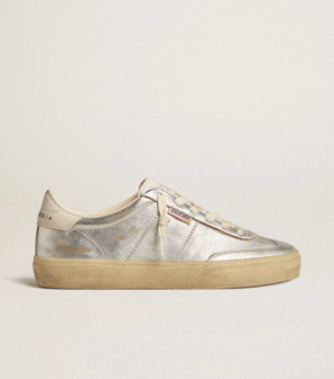 Golden Goose Leather Soul Star Metallic Silver Sneakers - Size 41 (Brand New)