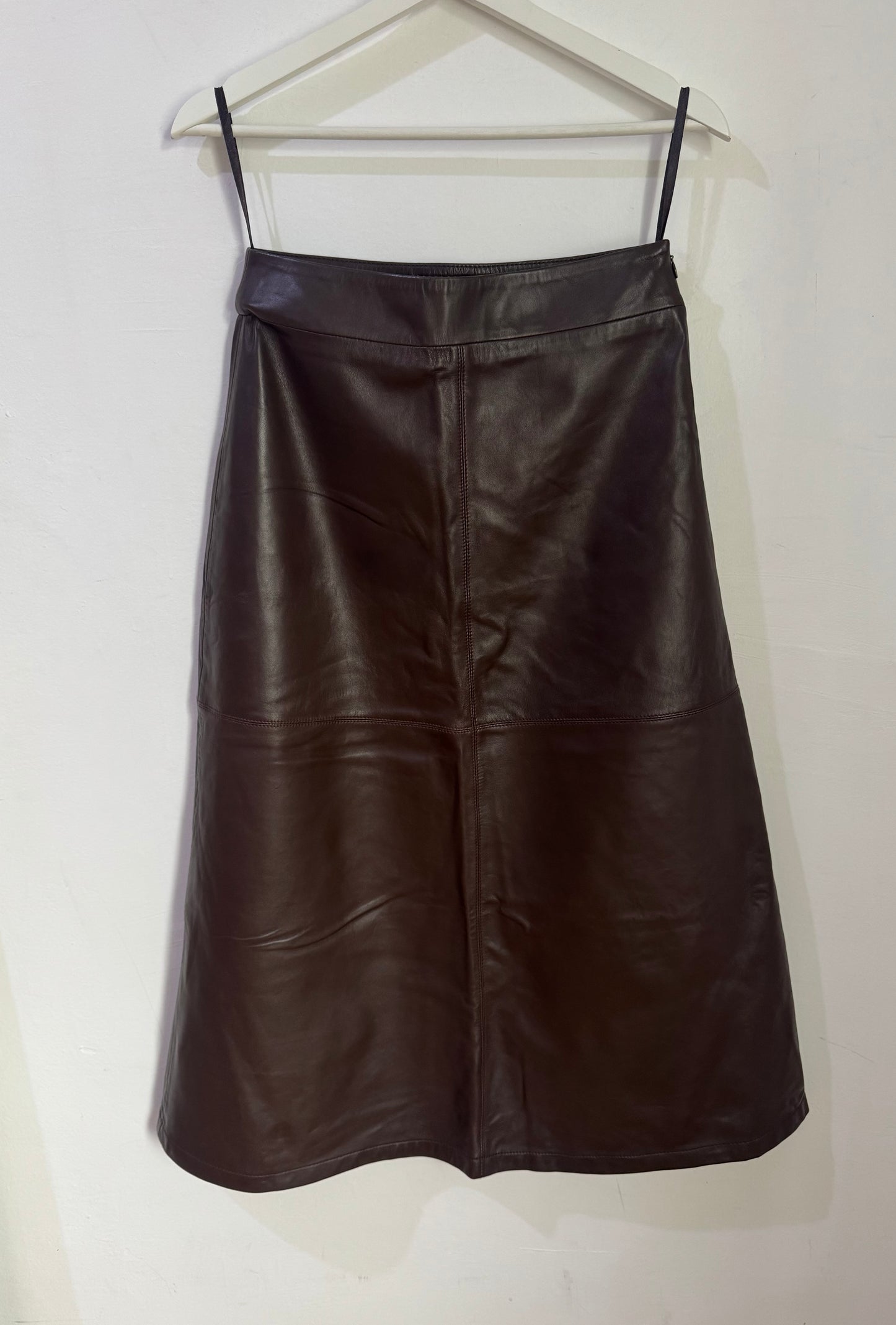 Morrison Chocolate Brookyn Leather Skirt - Size 1 (New without Tags)