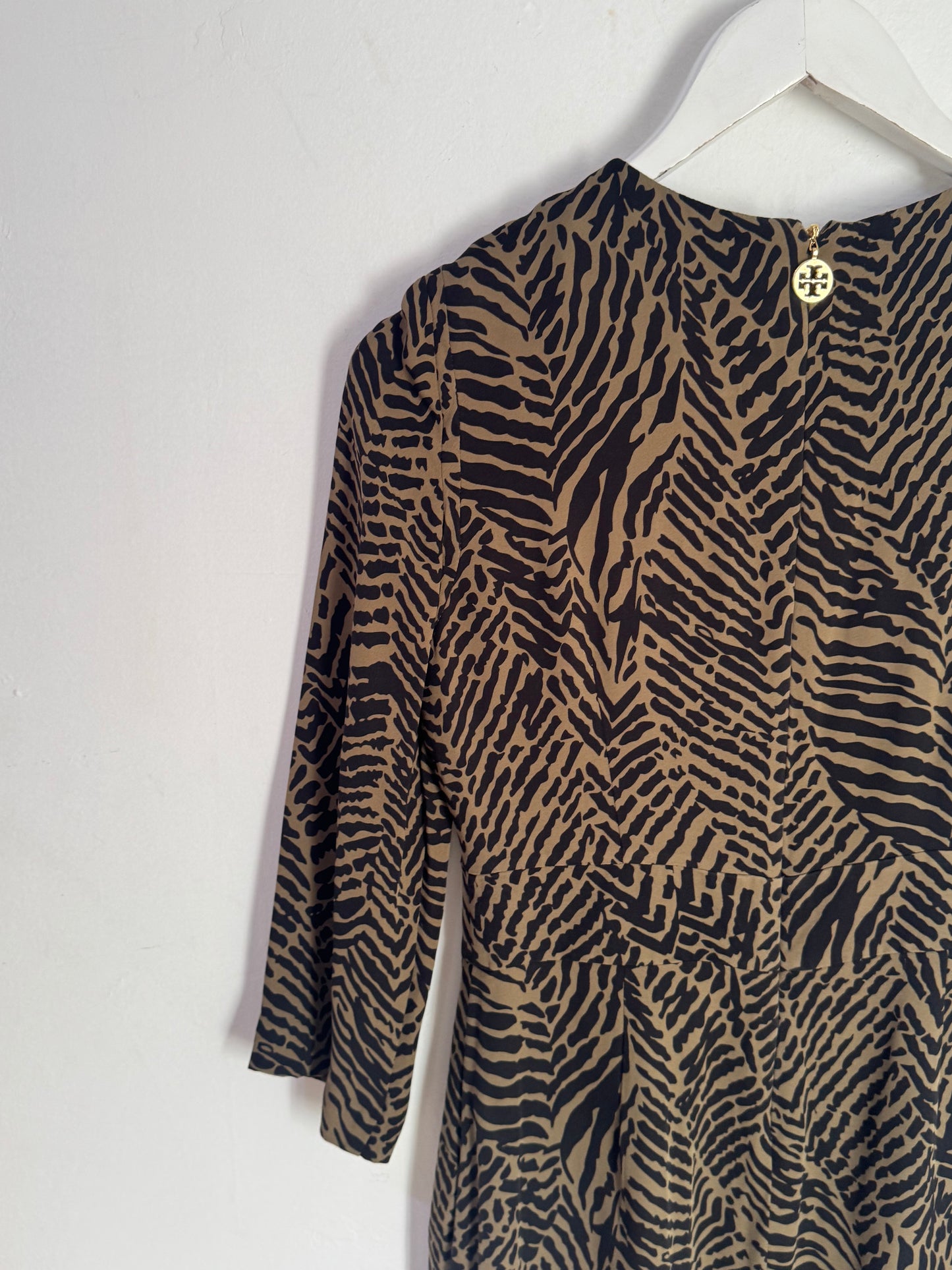 Tory Burch Green & Black Silk Dress - Size 4