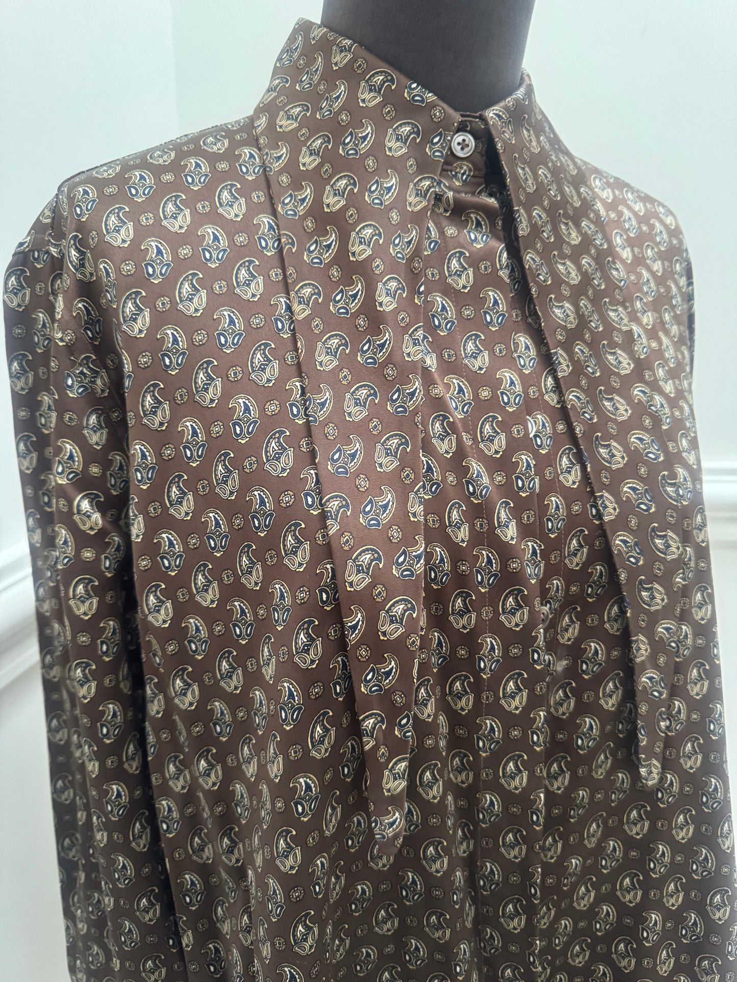 Scanlan & Theodore Paisley Silk Shirt - Size 12