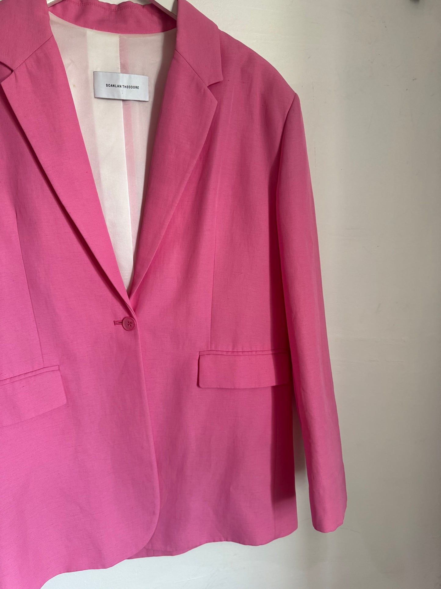 Scanlan Theodore Linen Blend Blazer - Size 12