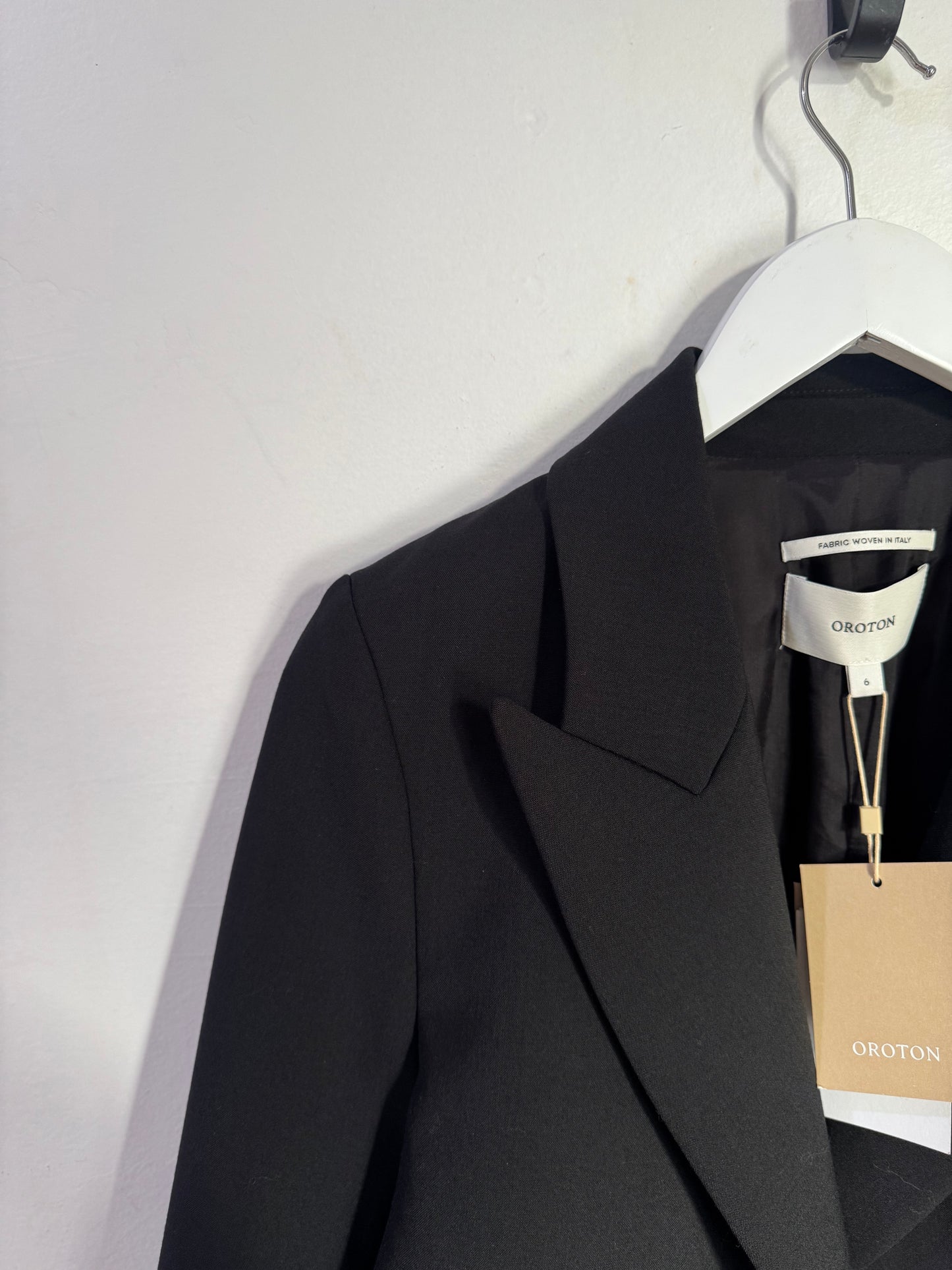 Oroton Black Waiter's Jacket - Size 6 (oversided) Brand New