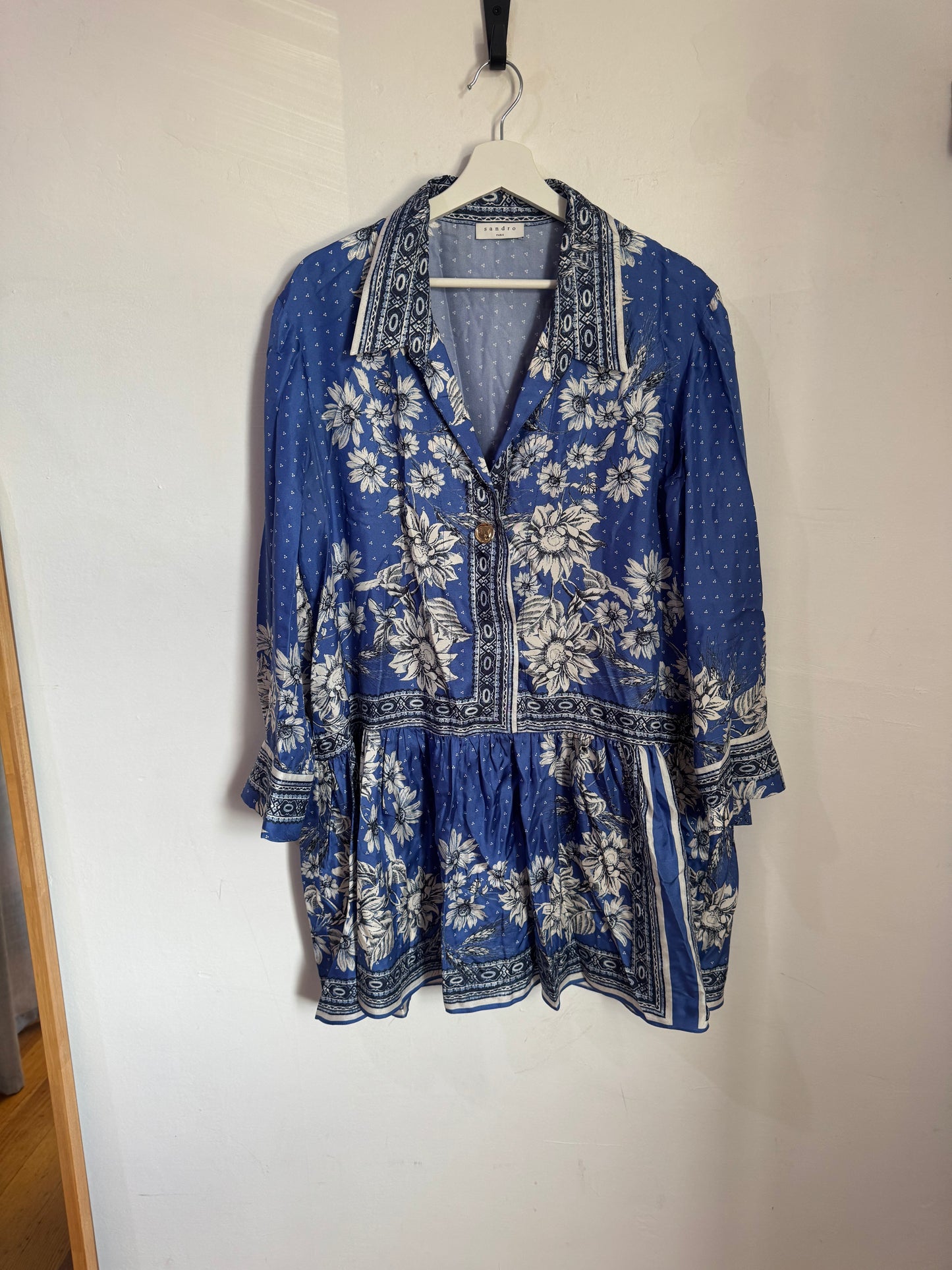 Sandro Paris Silk Floral Dress - Size M/L