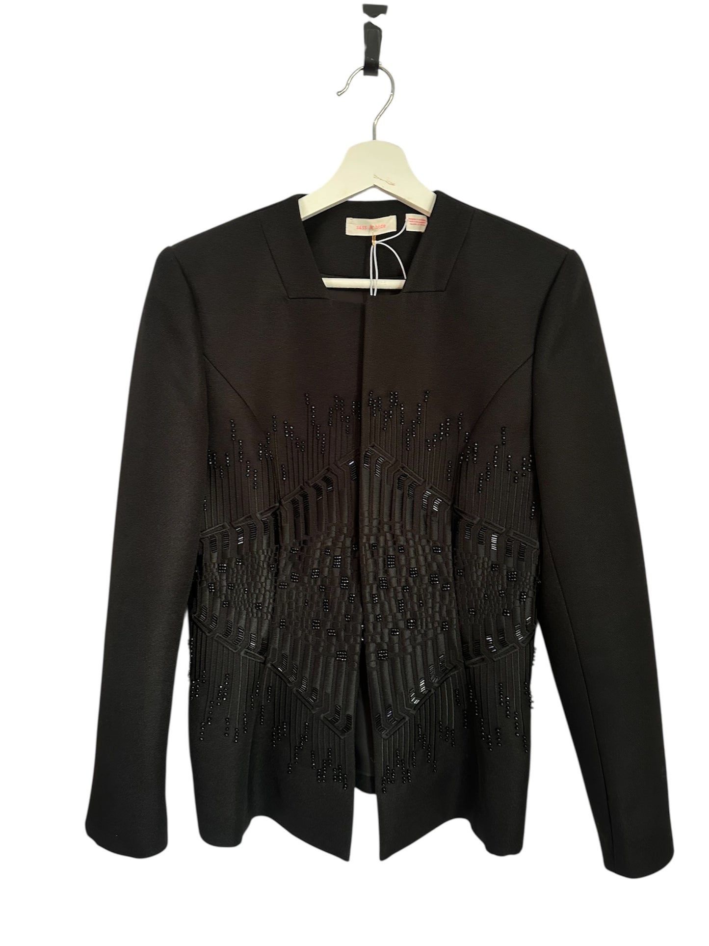 sass & bide Black Tailored Sequin Jacket - Size 8