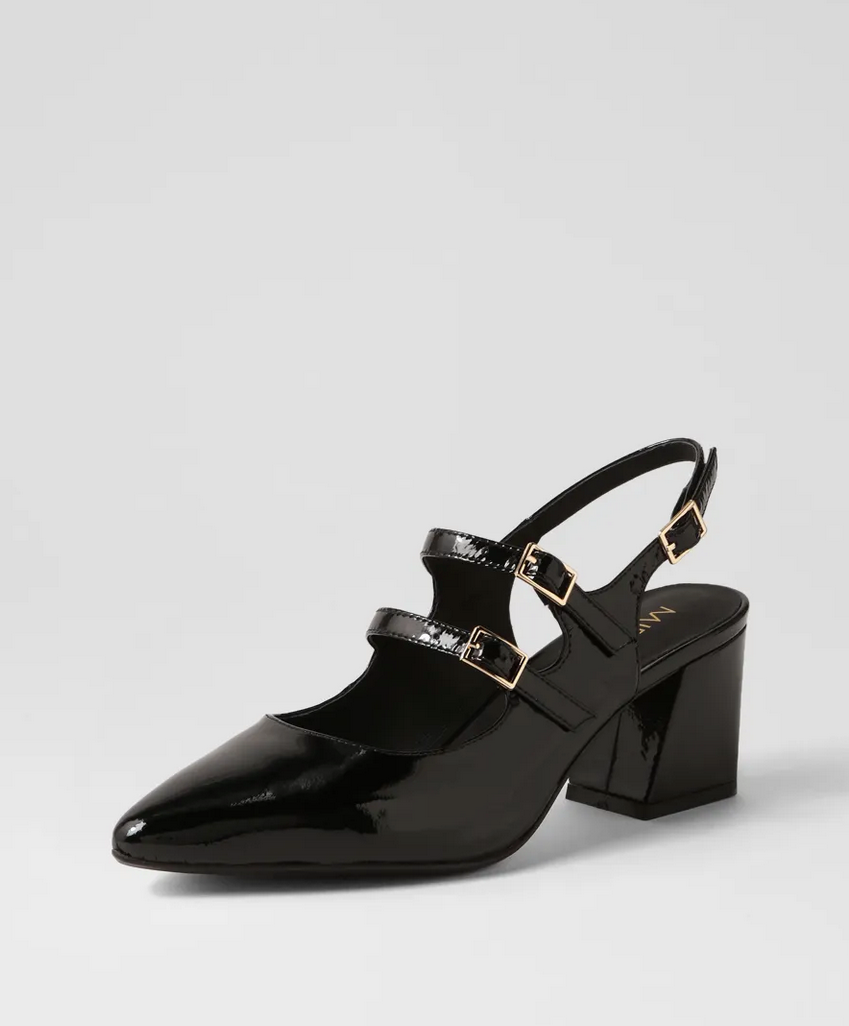 Midas Merina Patent Leather Mary Jane Heels - Size 38 (Brand New in Box)