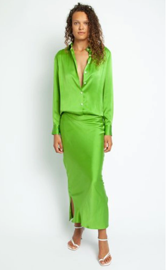 Christopher Esber Apple Bias Silk Shirt - Size 8