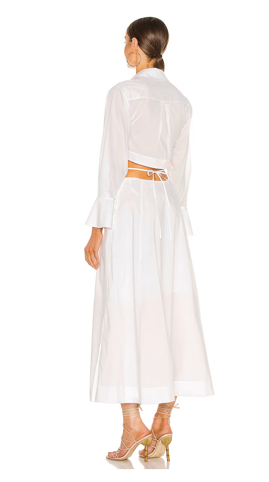 Jonathan Simkhai Alex Pleated Cut-Out Dress - Size M (Brand New with Tags)