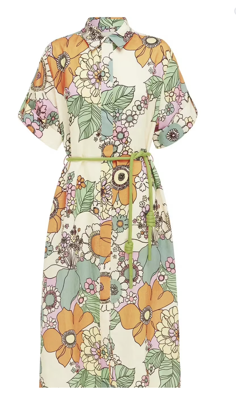 Alemais Farrah Linen Shirt Dress - Size 12 (Like New)