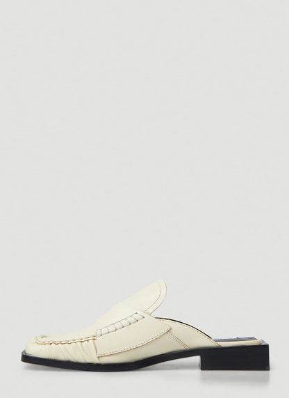 Acne Studios Cream Leather Mules - Size 39 (Brand New)
