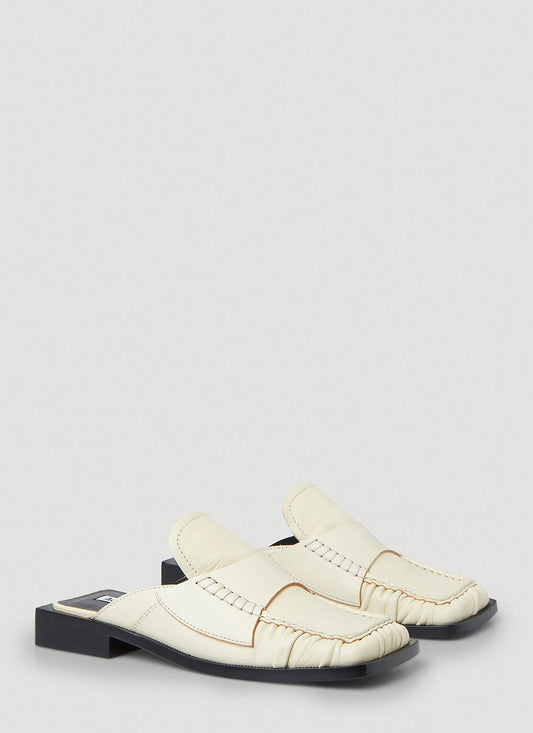 Acne Studios Cream Leather Mules - Size 39 (Brand New)