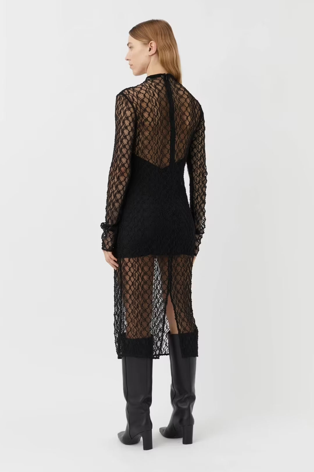 Camilla and Marc Black Lace Sheer Dress - Size 8
