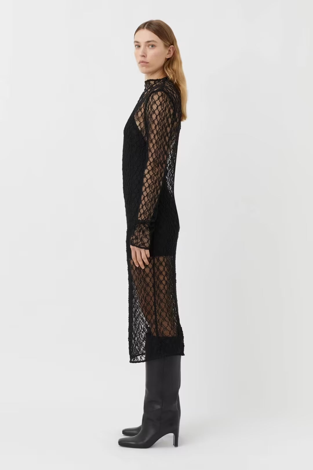 Camilla and Marc Black Lace Sheer Dress - Size 8