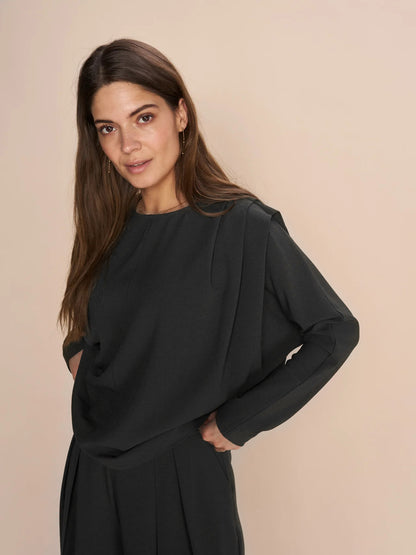 Mos Mosh Black Calia Moss Blouse - Size S