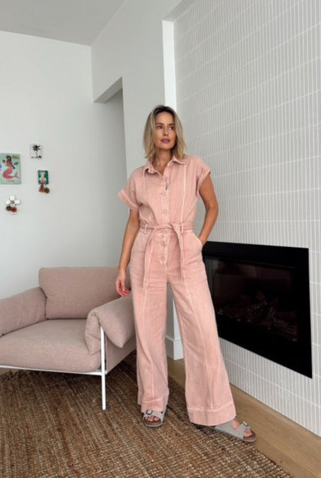 Mos the Label Ana Denim Jumpsuit - Size 10