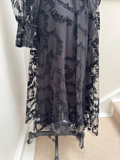 Zimmerman Ruffle-Trimmed Flocked Tulle Midi Dress - Size 0