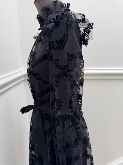 Zimmerman Ruffle-Trimmed Flocked Tulle Midi Dress - Size 0