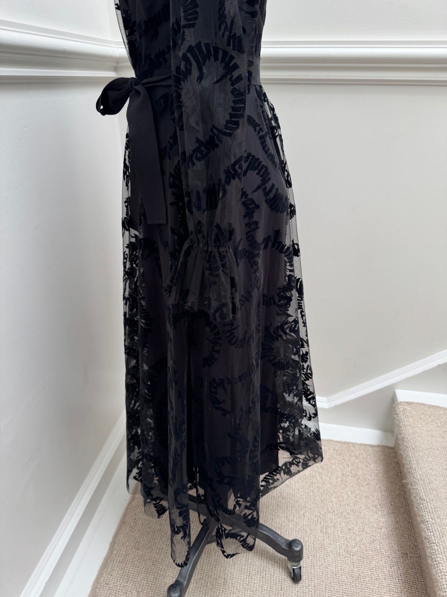Zimmerman Ruffle-Trimmed Flocked Tulle Midi Dress - Size 0