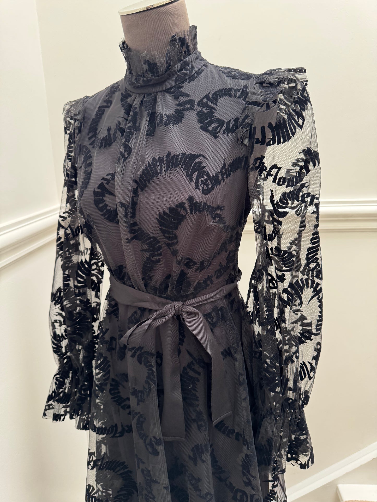 Zimmerman Ruffle-Trimmed Flocked Tulle Midi Dress - Size 0