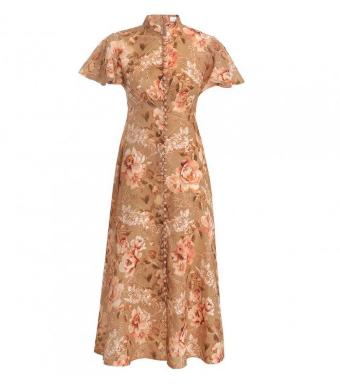 Zimmermann Floral Linen Midi Dress - Size OP (Petite Frame)