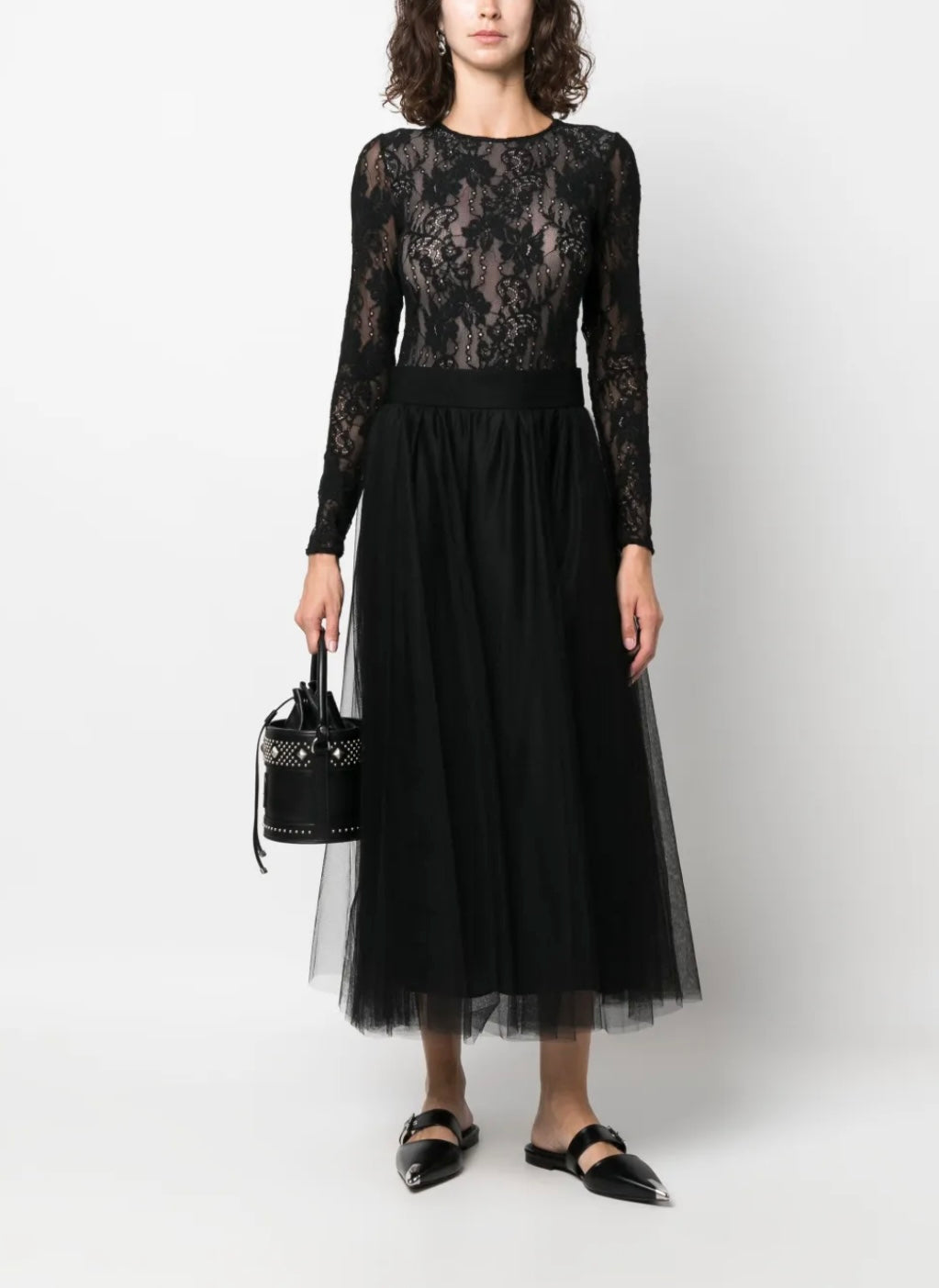 Zimmermann High Waist Black Tulle Skirt - Size 0