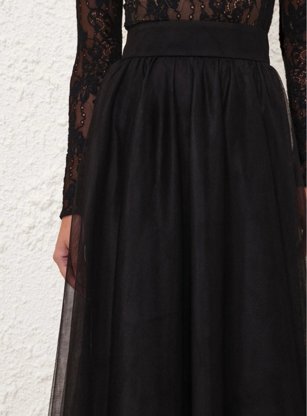 Zimmermann High Waist Black Tulle Skirt - Size 0