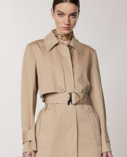 Patrizia Pepe Tan Trench Coat - Size 44 (Brand New)