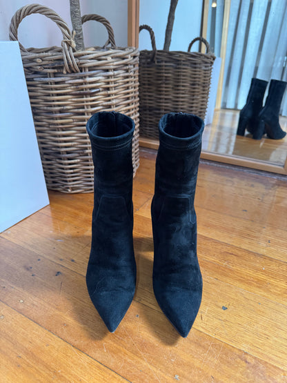 Scanlan Theodore Dark Navy Suede Boots - Size 38