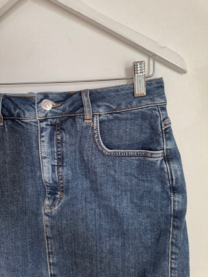 Scanlan Theodore Denim Stretch Pencil Skirt - Size 10