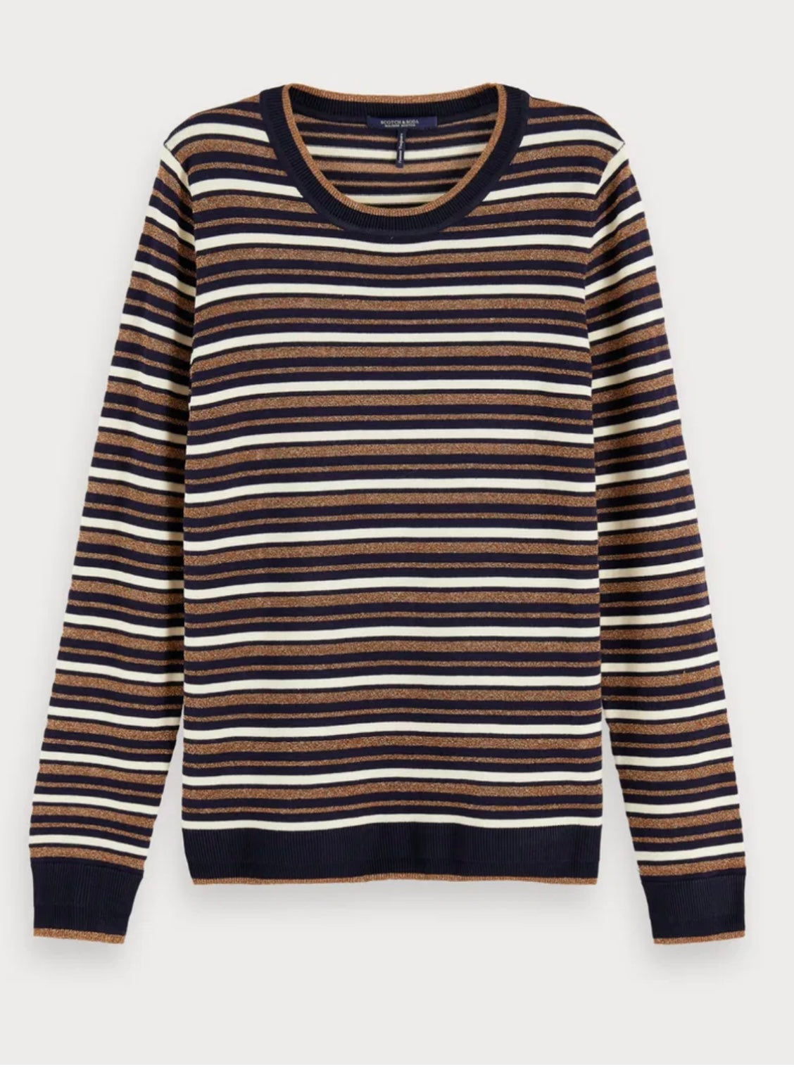 Scotch & Soda Navy & Gold KKnit Sweater - Size L