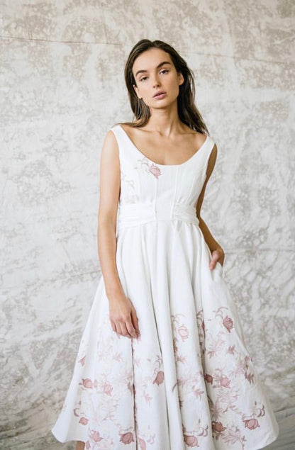 Aje Floral Midi Dress - Size 8