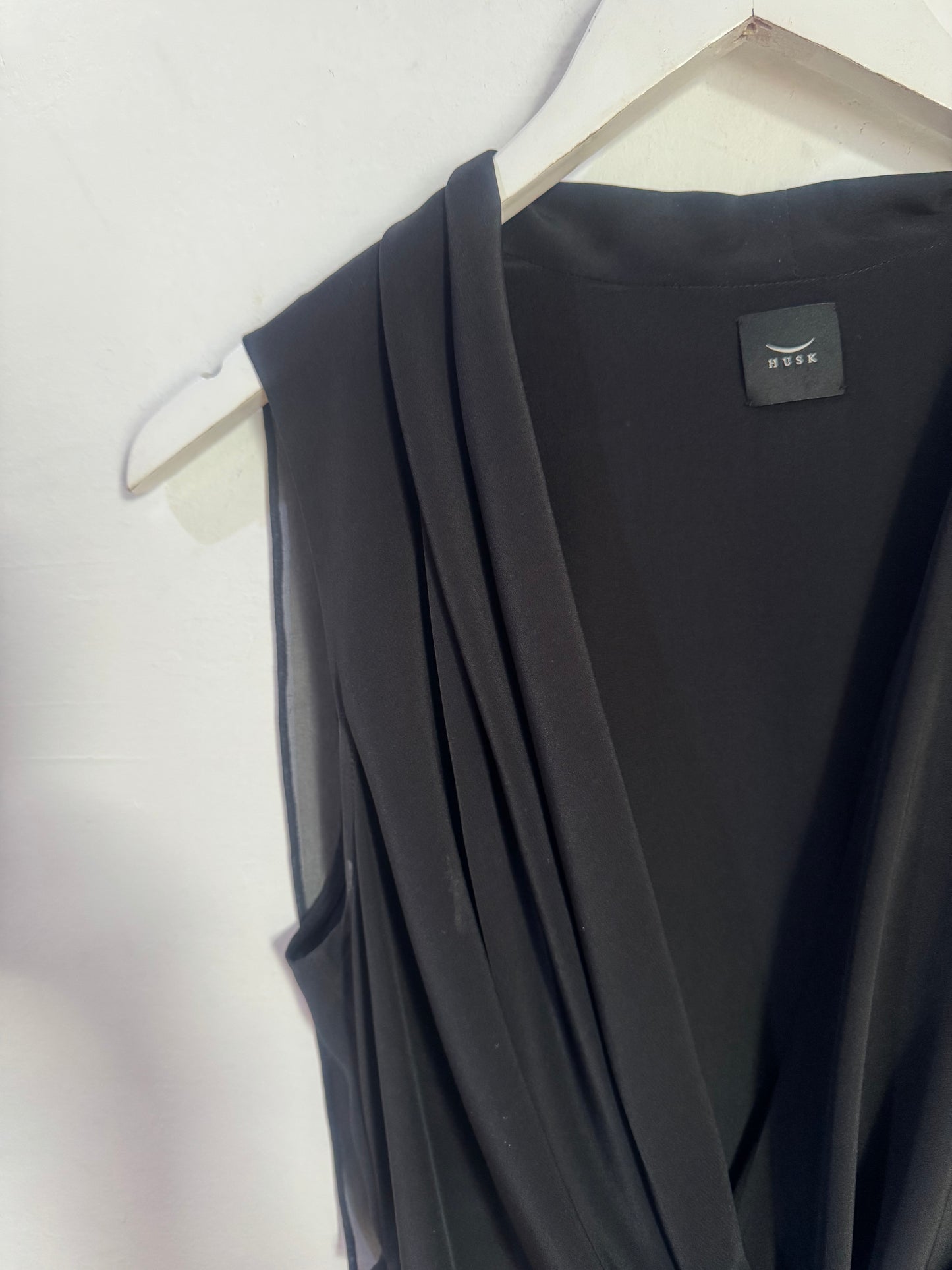 Husk Silk Drape Dress - Size 2