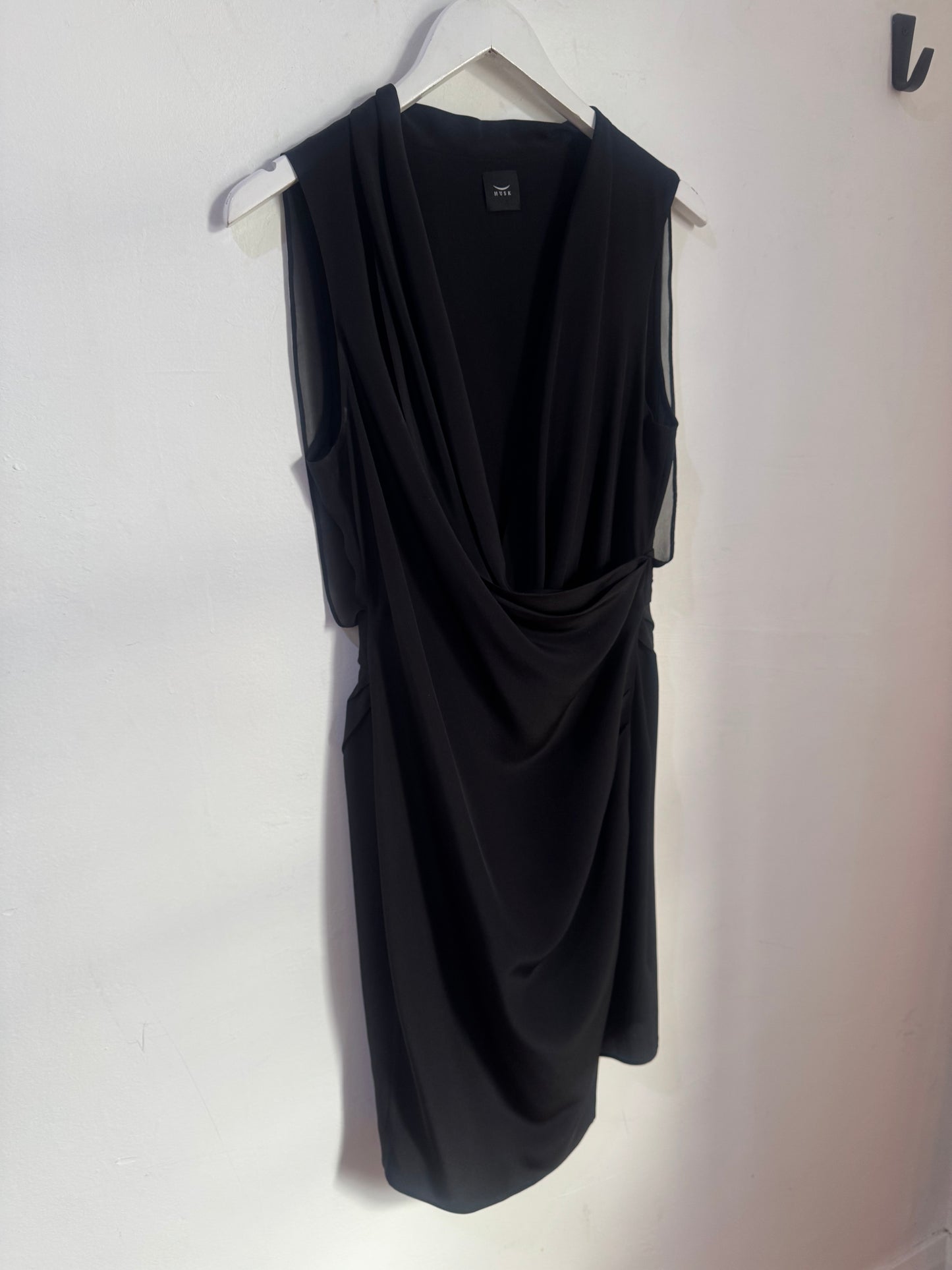 Husk Silk Drape Dress - Size 2