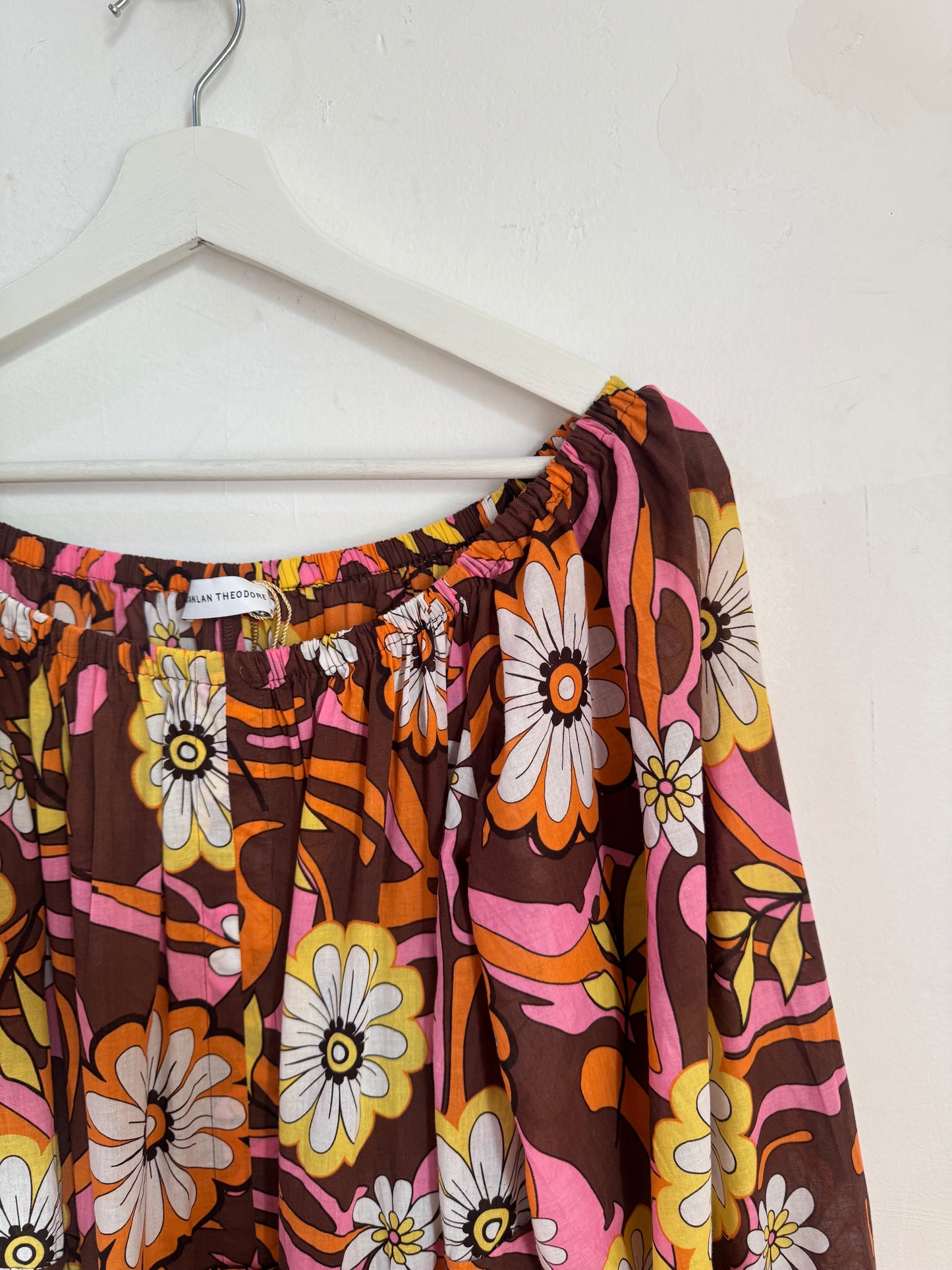 Scanlan Theodore Floral Midi Dress with Tie Belt - Size 8